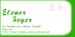 elemer heyer business card